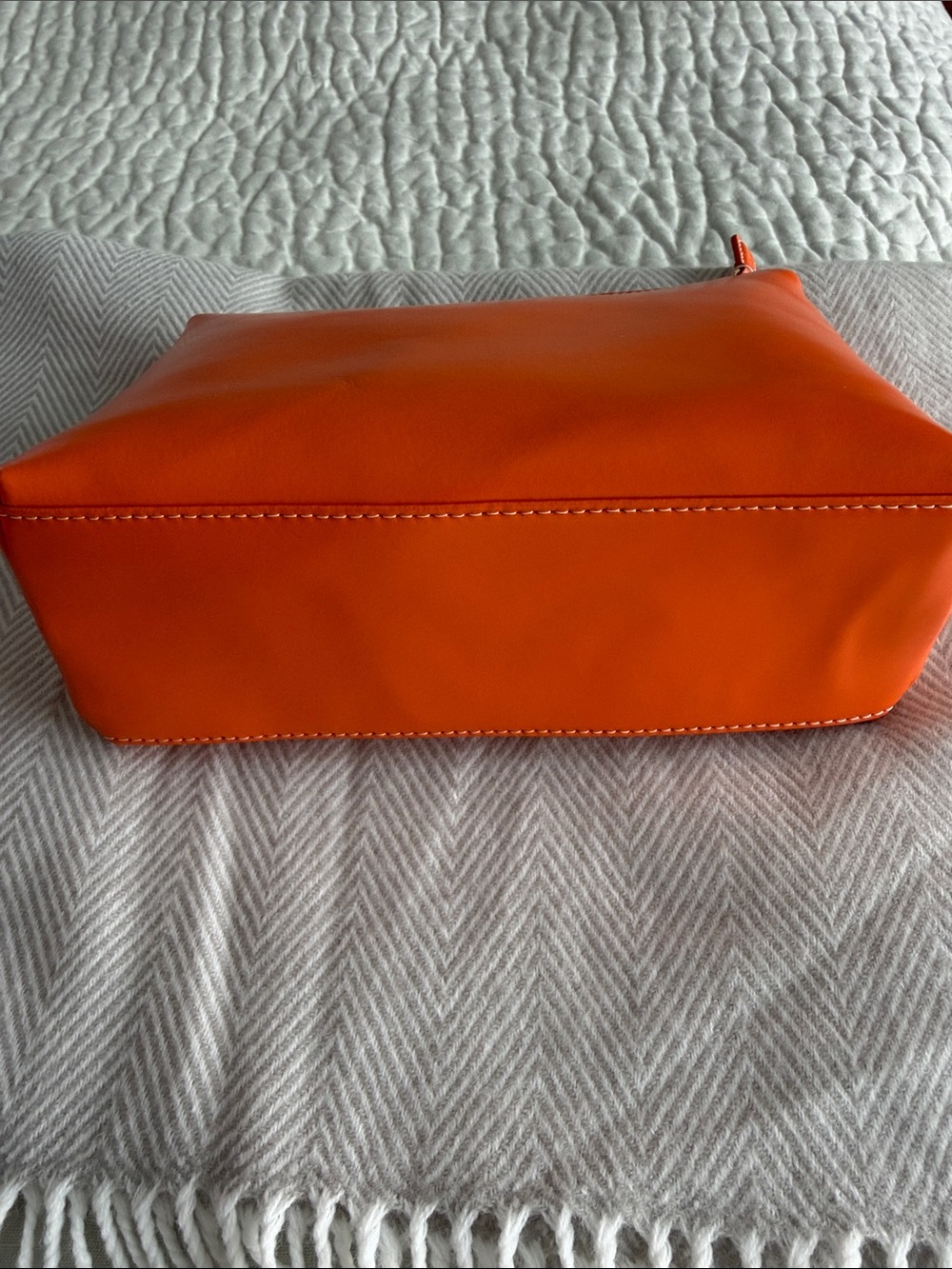 Staud Orange Leather Zip Pouch - Picture 4 of 4